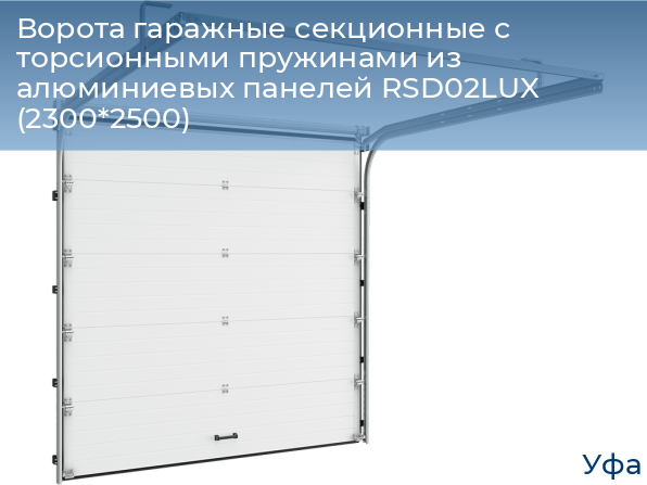 Ворота гаражные секционные с торсионными пружинами из алюминиевых панелей RSD02LUX (2300*2500), www.ufa.doorhan.ru