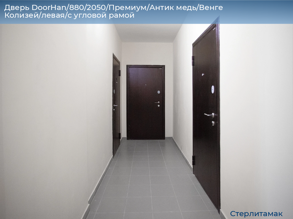 Дверь DoorHan/880/2050/Премиум/Антик медь/Венге Колизей/левая/с угловой рамой, sterlitamak.doorhan.ru