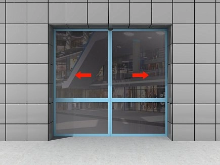 Двустворчатые раздвижные двери